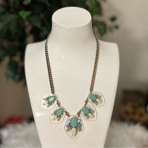 ✔J. Crew Lucite and Crystal Statement Necklace